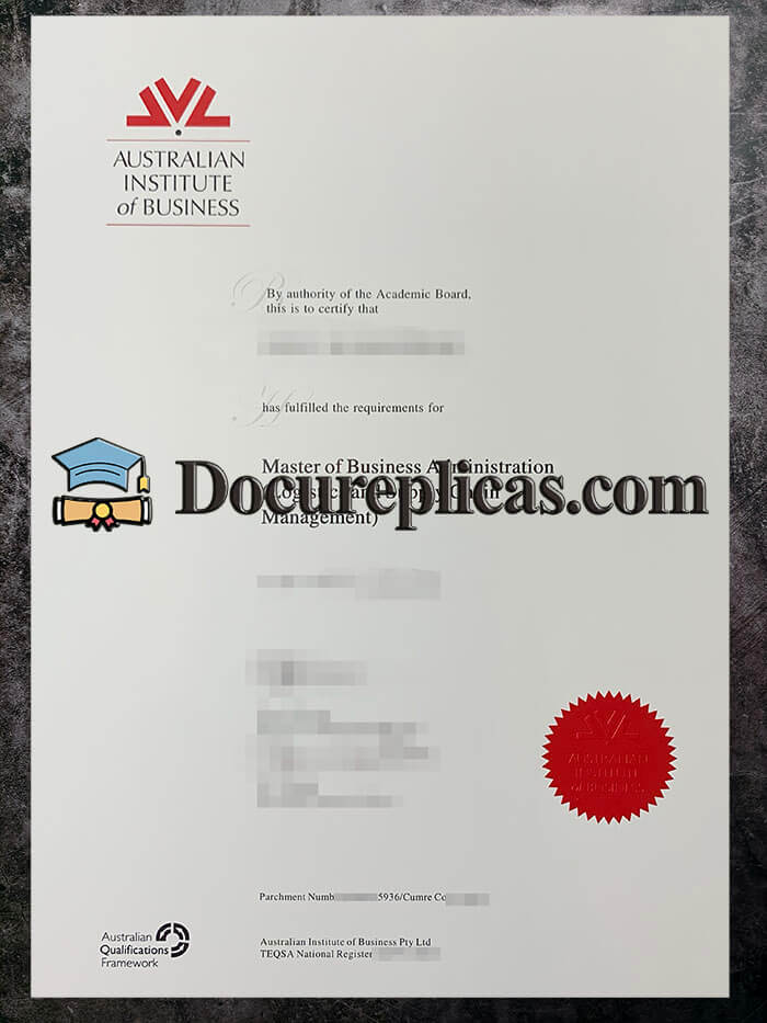 purchase realistic Australian Institute of Business diploma