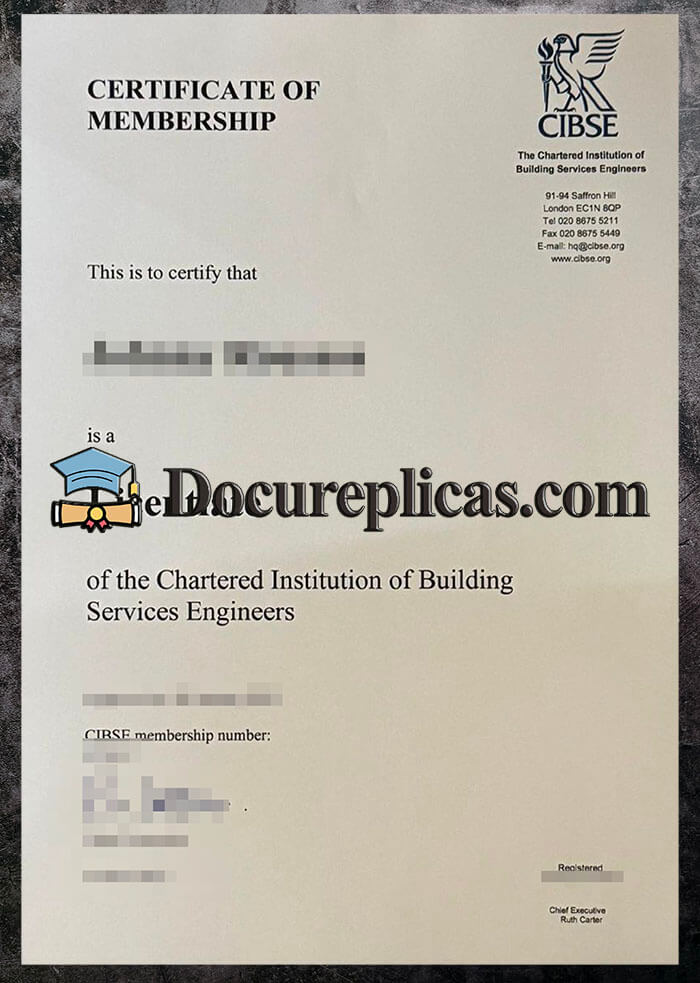 purchase realistic CIBSE certificate