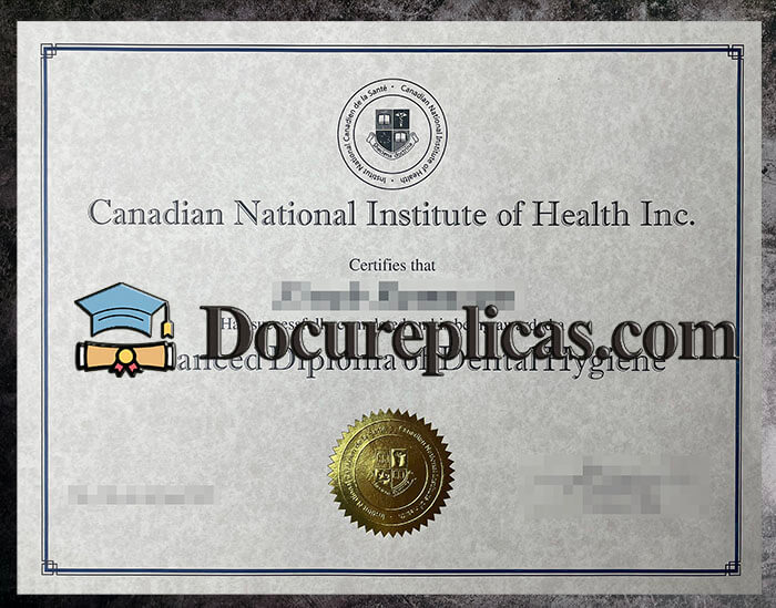purchase realistic Canadian National Institute of Health Inc certificate