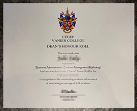 purchase realistic Cegep Vanier College degree