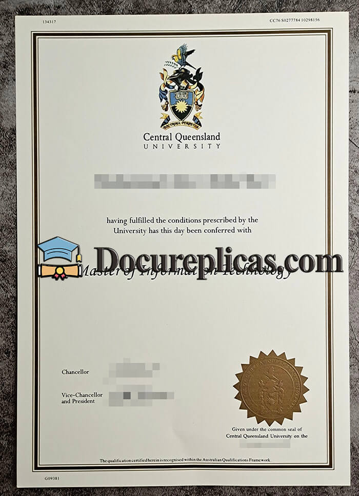 purchase realistic Central Queensland University diploma