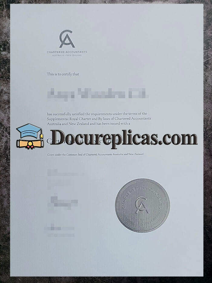 purchase realistic Chartered Accountants Australia and New Zealand certificate