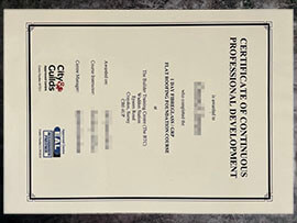 purchase realistic City & Guilds Certificate of Continuous Professional Development