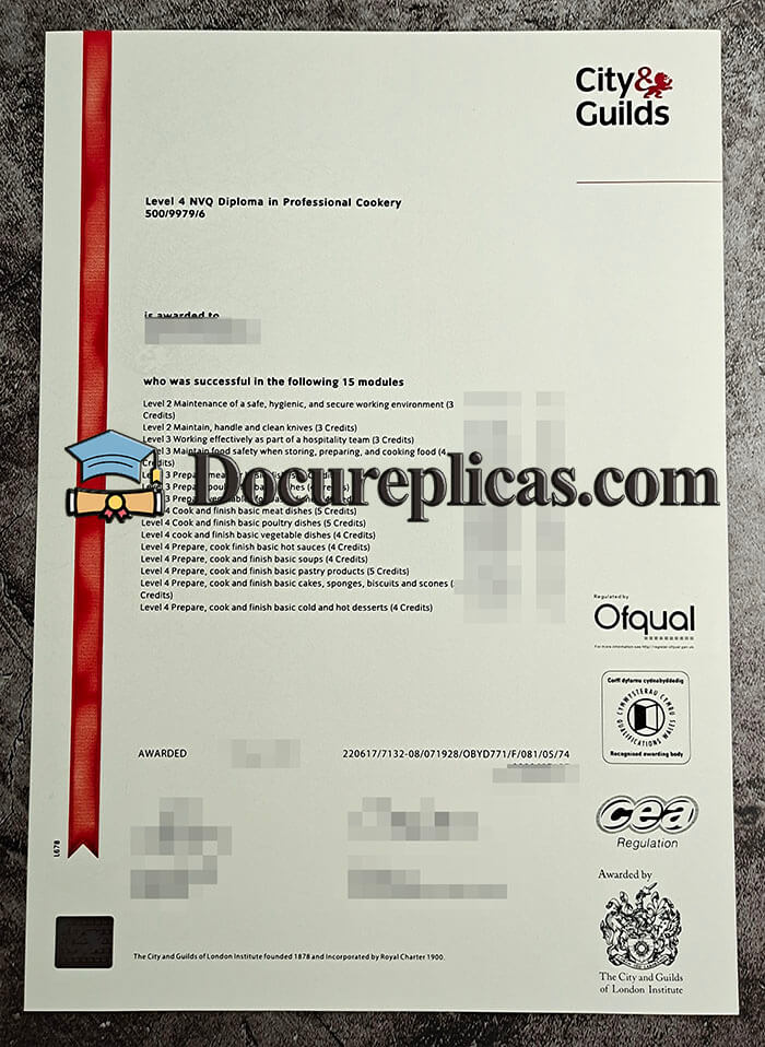 purchase realistic City & Guilds Level 4 NVQ Diploma