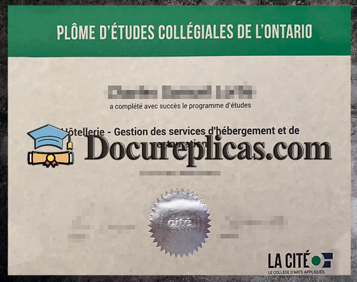 purchase realistic Collège La Cité diploma