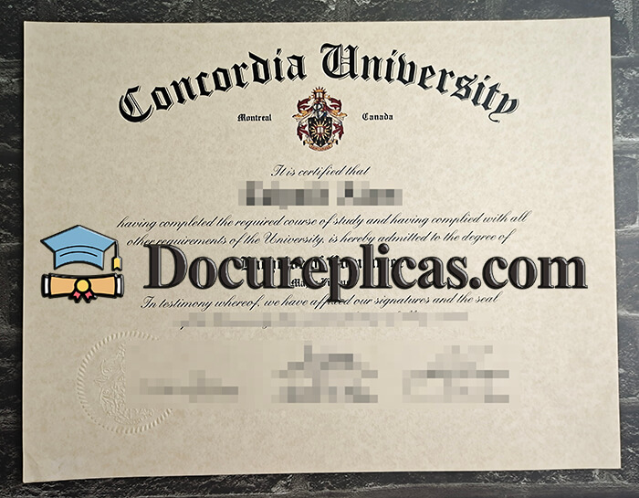 purchase realistic Concordia University diploma