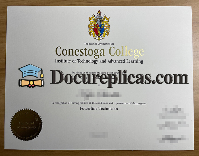 purchase realistic Conestoga College diploma
