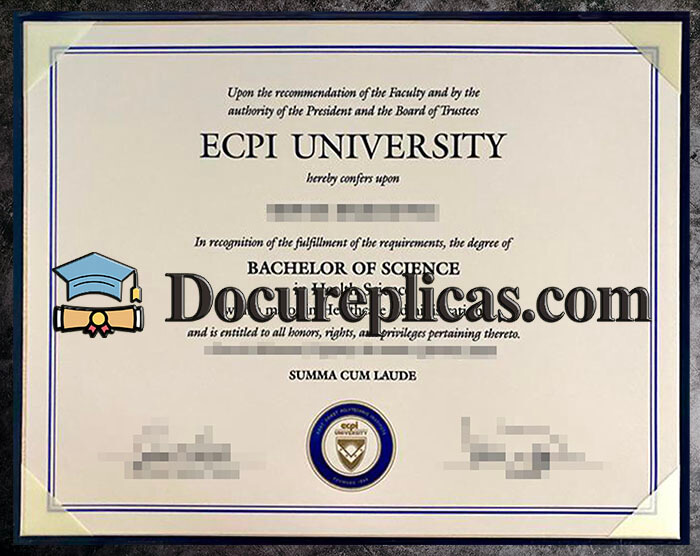 purchase realistic ECPI University diploma