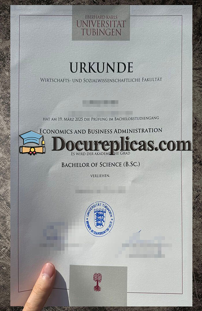 purchase realistic Eberhard Karls Universität Tübingen Urkunde