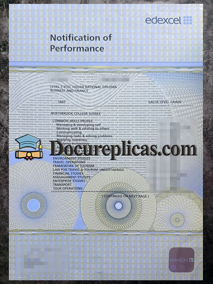purchase realistic Edexcel Notification of Performance