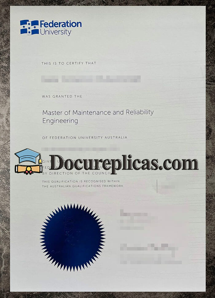 purchase realistic Federation University diploma