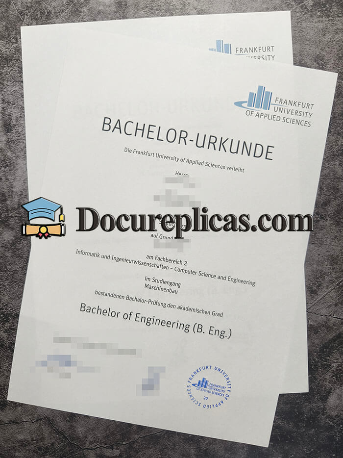 purchase realistic Frankfurt University of Applied Sciences urkunde