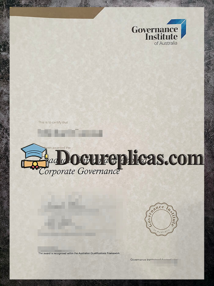 purchase realistic Governance Institute of Australia diploma
