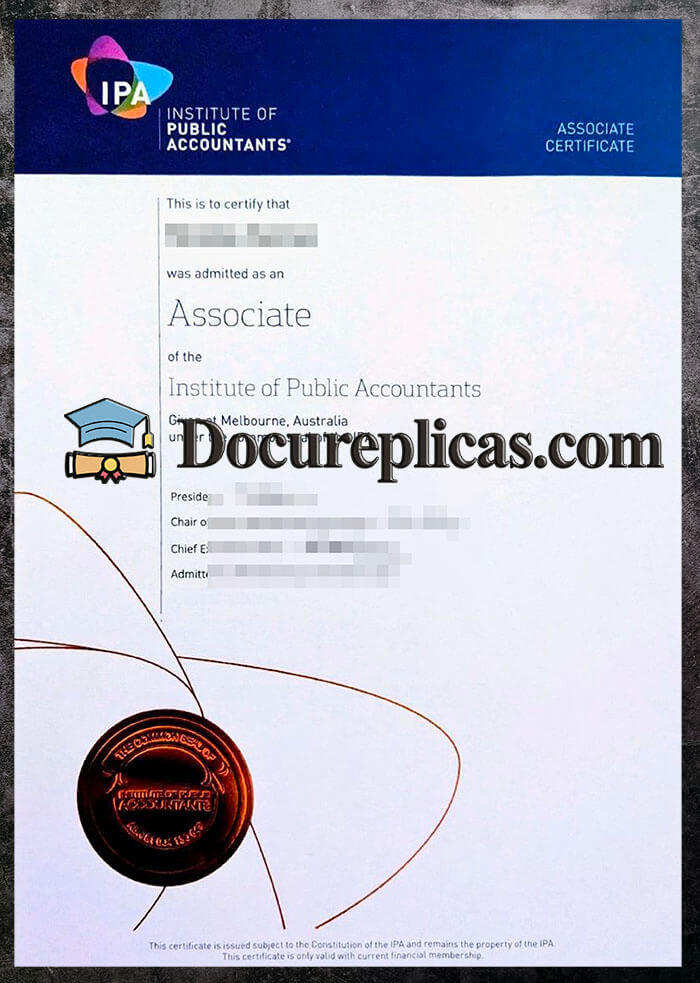 purchase realistic Institute of Public Accountants certificate