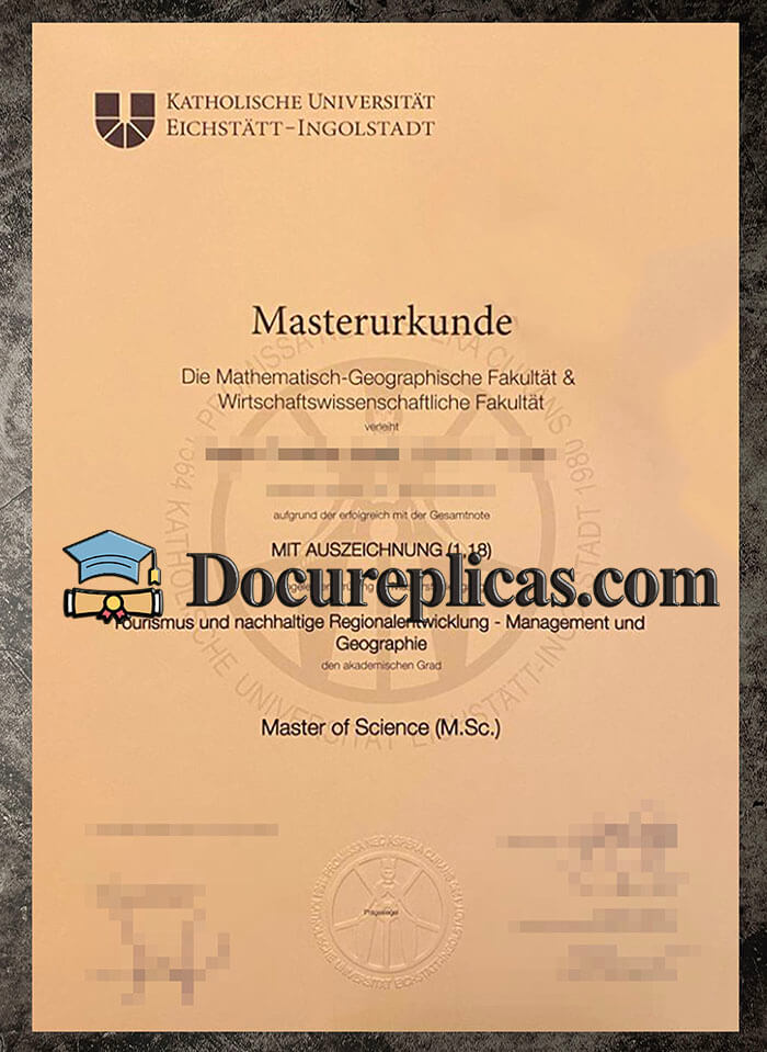 purchase realistic Katholische Universität Eichstätt Ingolstadt Urkunde