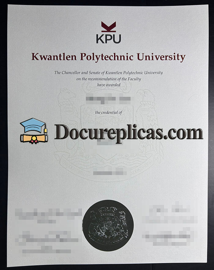purchase realistic Kwantlen Polytechnic University diploma