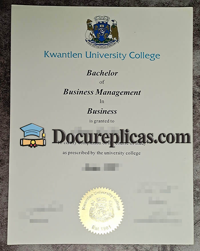 purchase realistic Kwantlen University College diploma