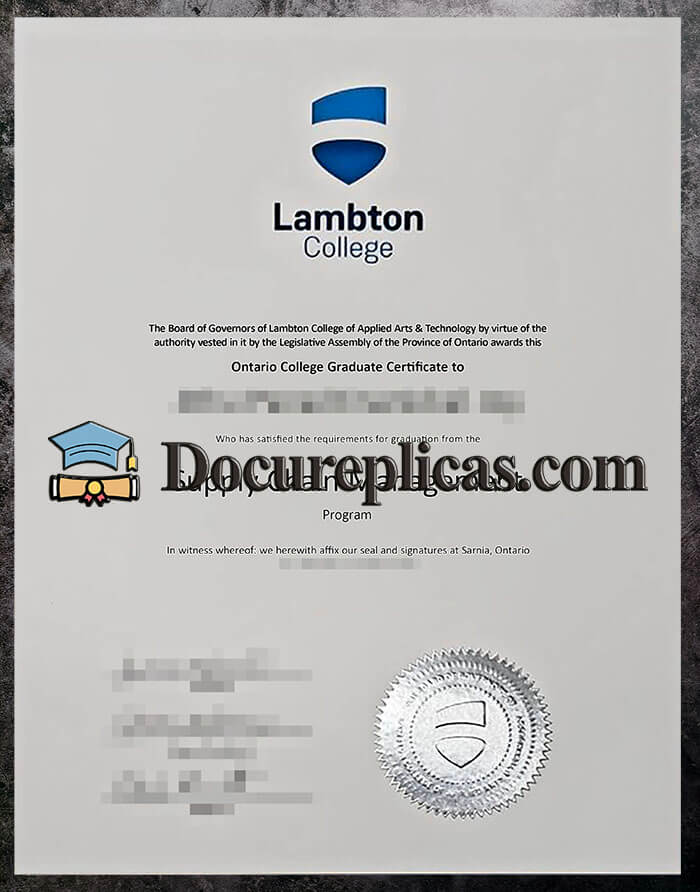 purchase realistic Lambton College diploma