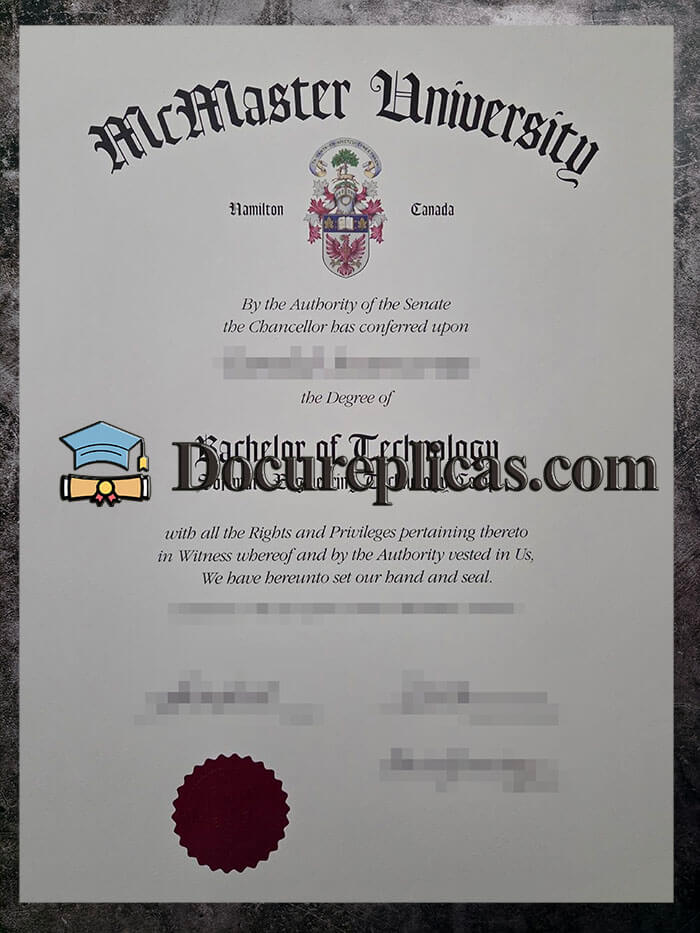 purchase realistic McMaster University diploma