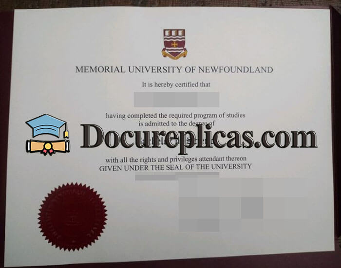 purchase realistic Memorial University of Newfoundland diploma