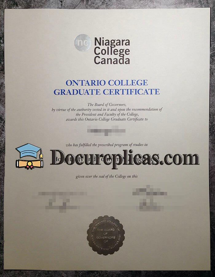 purchase realistic Niagara College diploma