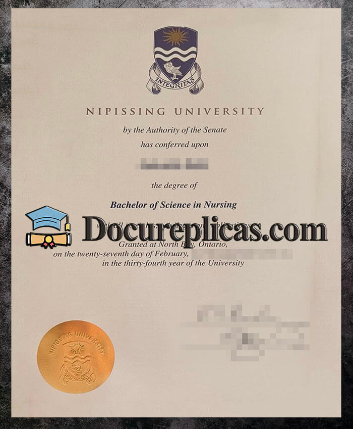 purchase realistic Nipissing University diploma