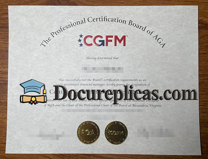 purchase realistic Professional Certification Board of AGA certificate