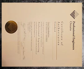 purchase realistic Professional Engineers Ontario certificate