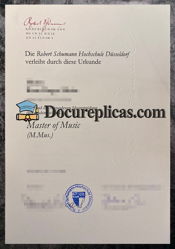 purchase realistic Robert Schumann Hochschule Düsseldorf diploma