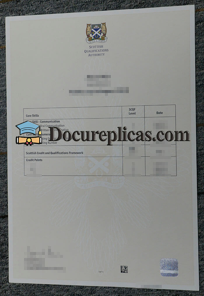 purchase realistic Scottish Qualifications Authority Transcript