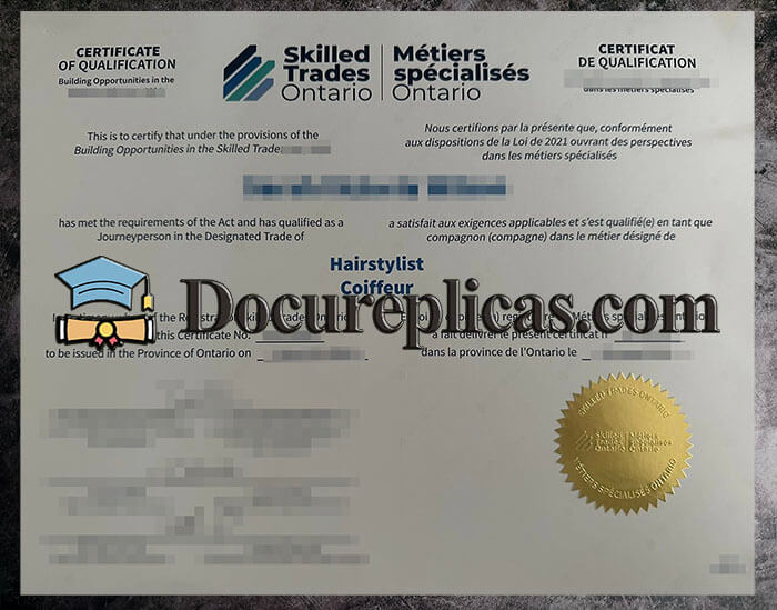 purchase realistic Skilled Trades Ontario certificate