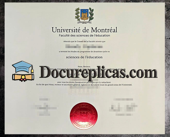 purchase realistic Universite de Montreal diploma
