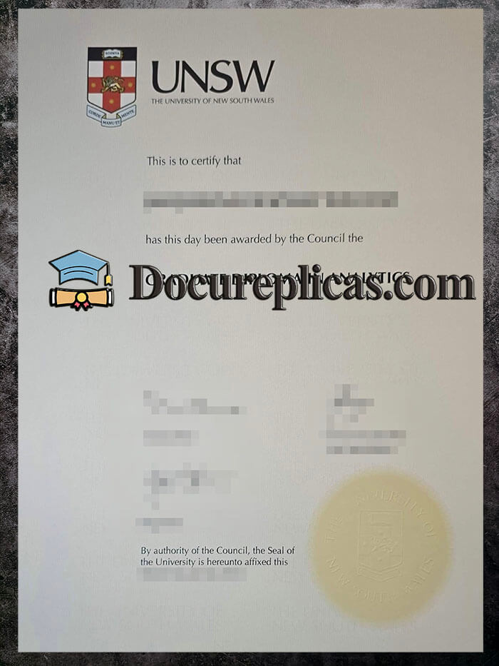 purchase realistic University New South Wales diploma