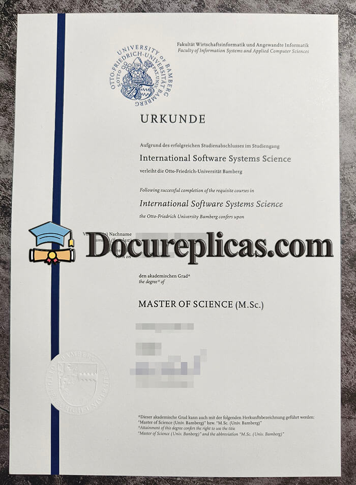 purchase realistic University of Bamberg urkunde
