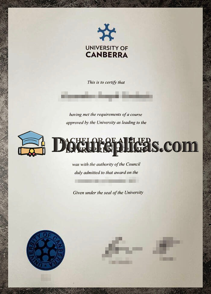 purchase realistic University of Canberra diploma