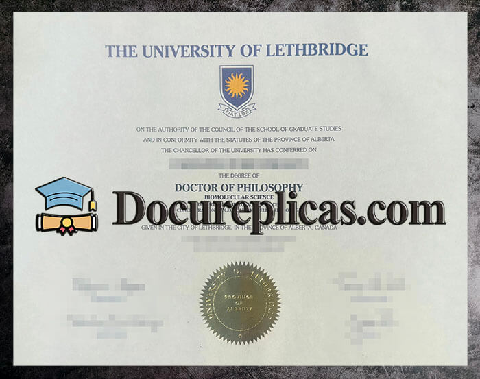 purchase realistic University of Lethbridge diploma