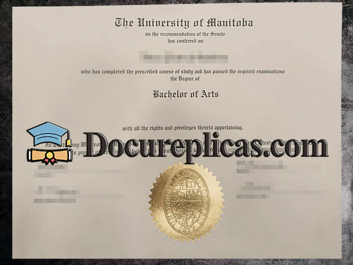 purchase realistic University of Manitoba diploma