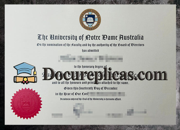 purchase realistic University of Notre Dame Australia diploma