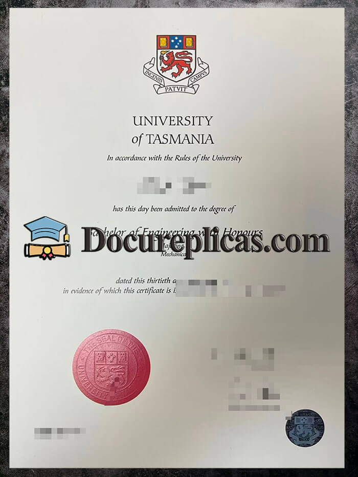 purchase realistic University of Tasmania diploma
