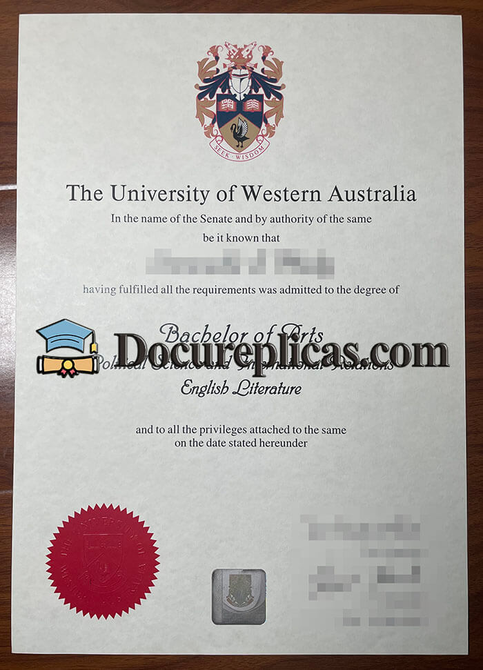 purchase realistic University of Western Australia diploma