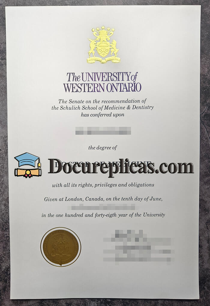 purchase realistic University of Western Ontario diploma