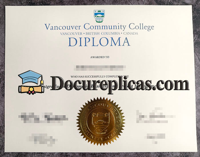 purchase realistic Vancouver Community College diploma