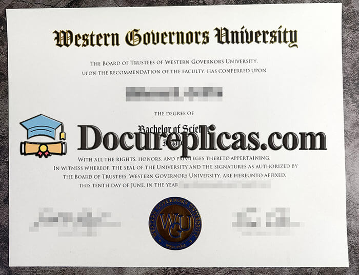 purchase realistic Western Governors University diploma