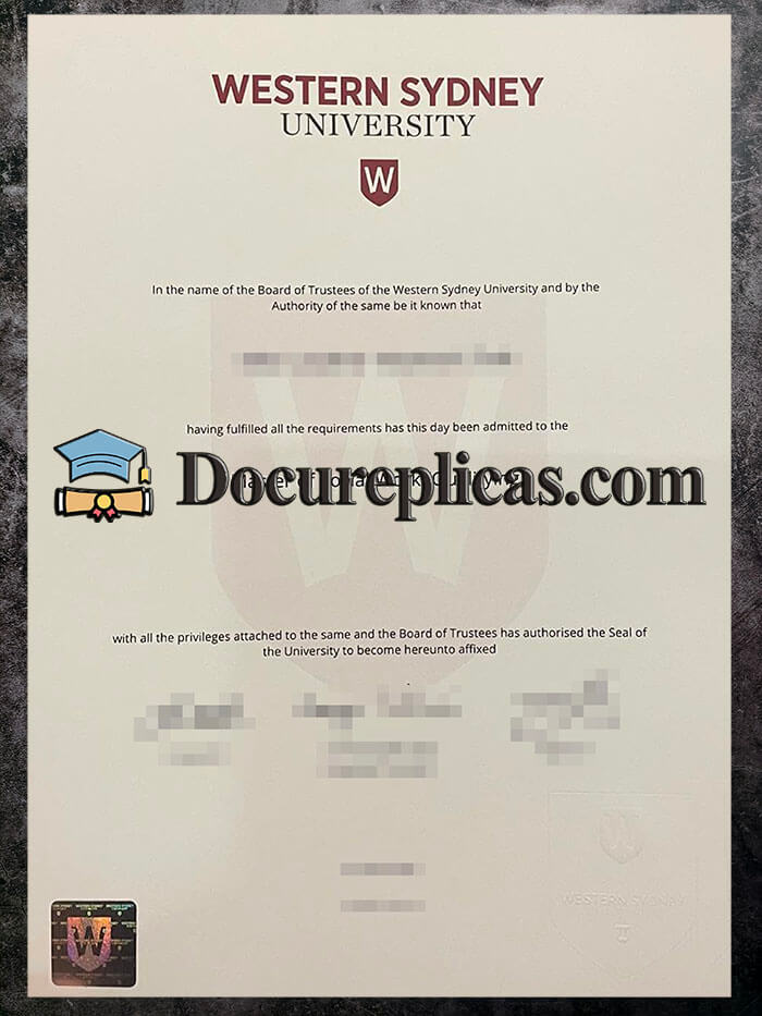 purchase realistic Western Sydney University diploma