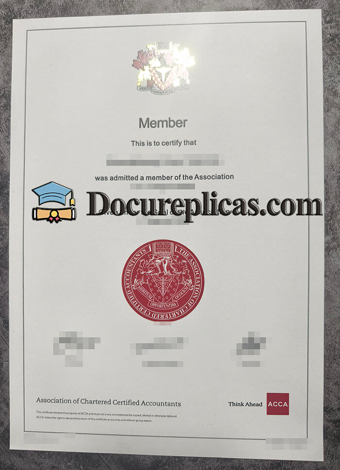 purchase realistic ACCA certificate