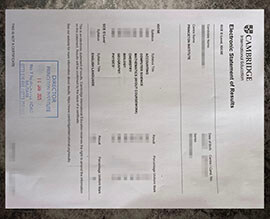 purchase realistic Cambridge Electronic Statement of Results