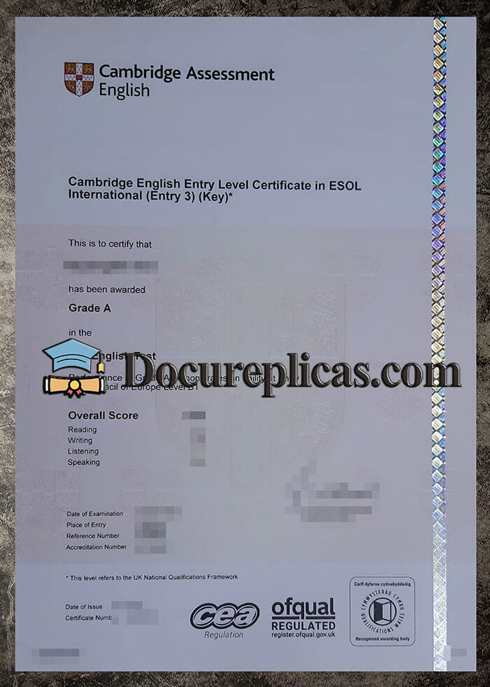 purchase realistic Cambridge English Entry Level Certificate