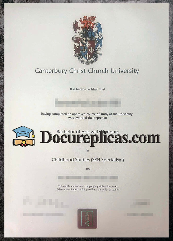 purchase realistic Canterbury Christ Church University diploma
