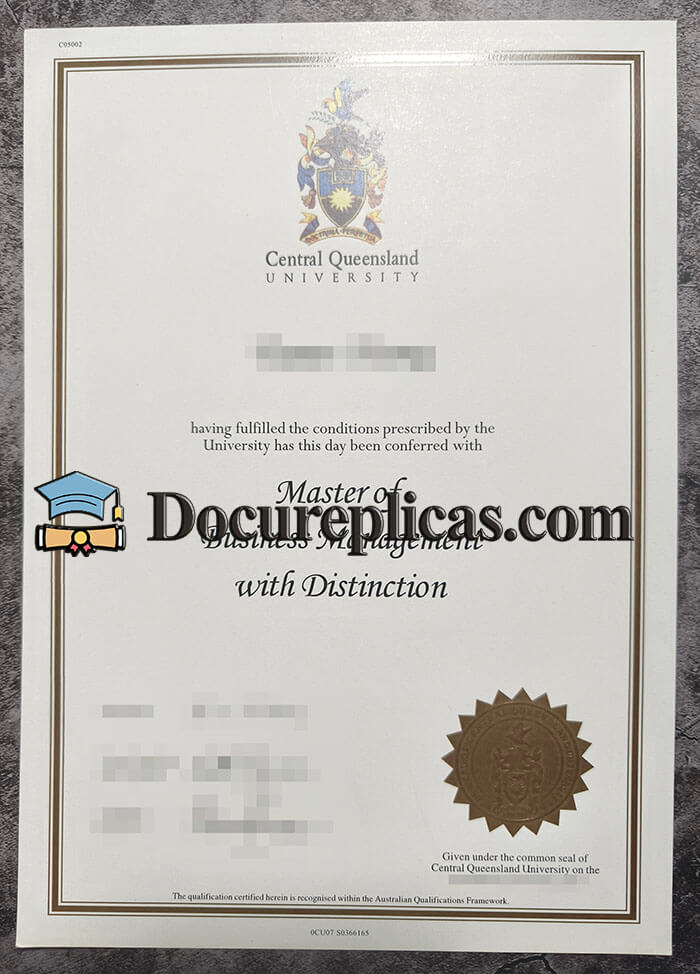 purchase realistic Central Queensland University diploma
