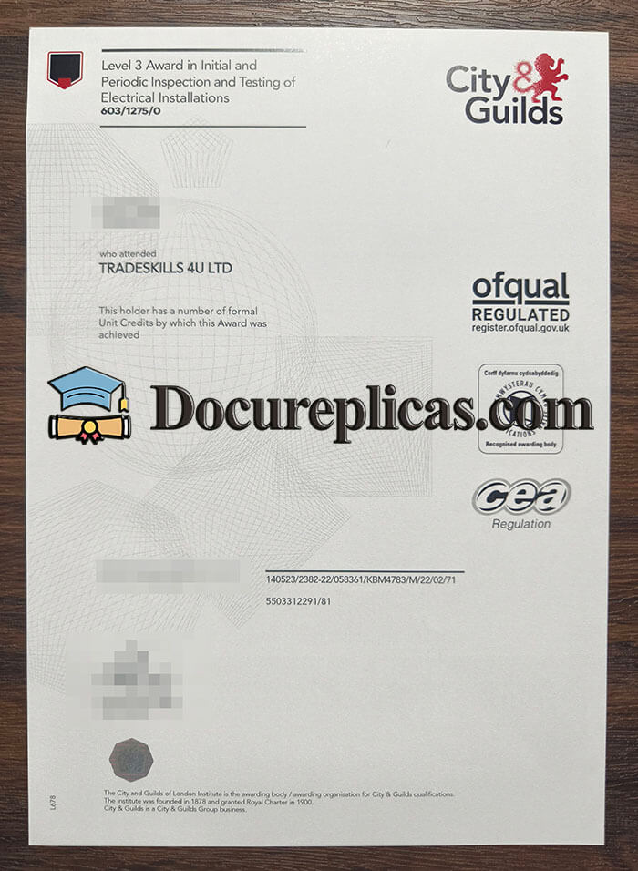purchase realistic City & Guilds Level 3 Award in Initial certificate